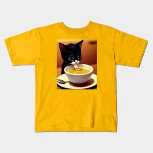 Cute black cat Kids T-Shirt